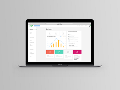 Sellfy Dashboard app dashboard design e commerce geometrical graphic design icon interactive minimal minimalistic notification sellfy store typography ui ux visual identity web web design white