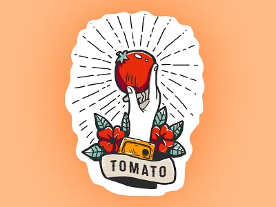 Tomato Flash Update design flash illustration sticker sticker game stickermule tattoo tomato