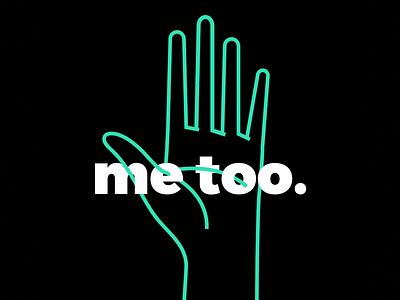 me too. awareness hand illustration typography