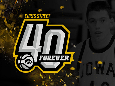 Chris Street Logo basketball college iowa logo number sports