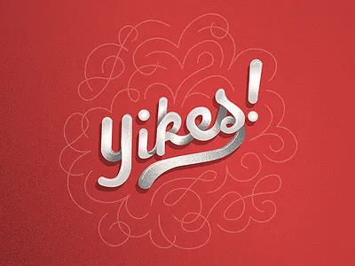 Yikes! Lettering grainy hand lettering illustrator lettering vector yikes