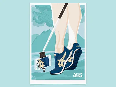 ASICS Tiger Key Visual asics cellphone illustration iphone legs lifestyle poster selfie shoes sneakers sport tiger