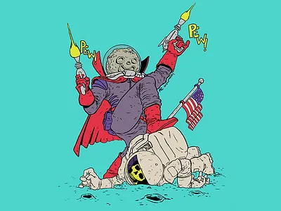 BGC: Moon-Goon bad guys club cartoons comics drawing illustration inktober