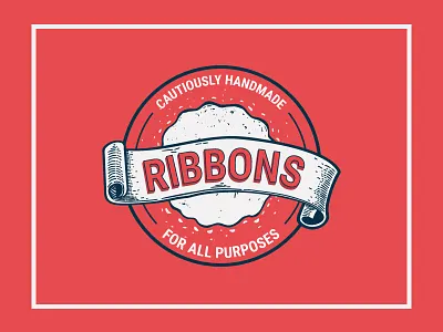 Ribbons badge bound creative market decorative orange retro ribbon vintage