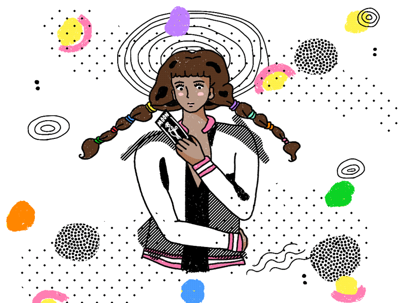 Being Swayed abstract character design gif illustration loop tarot