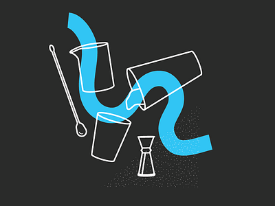 Cocktail Tools cocktails line drawing