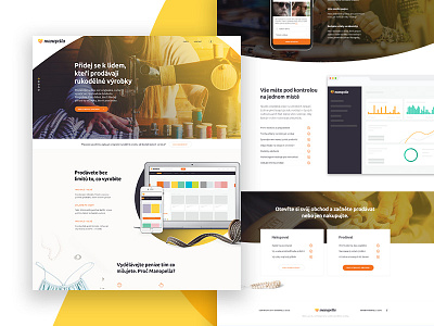 Manopella - Landing page design ecommerce eshop interface landing page ui uidesign user web webdesign website