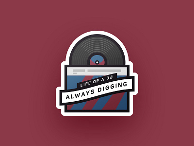 Life of a DJ digging dj scratch sticker turntable