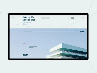 Aquatoria concept clean fullscreen interface minimal promo site ui ux web