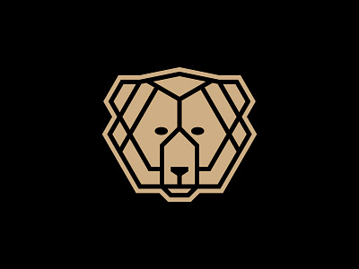 Bear beaar design geometric honey illustration logo mark symbol