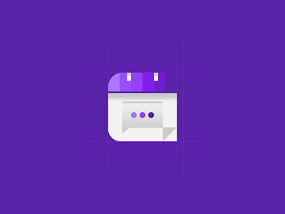 Calendar Chat icon design calendar chat communication creative date design designer designs icon purple