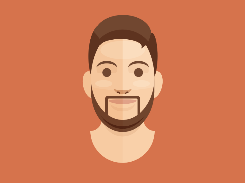 Male character head + expressions design face flat guy illustration man portrait vector