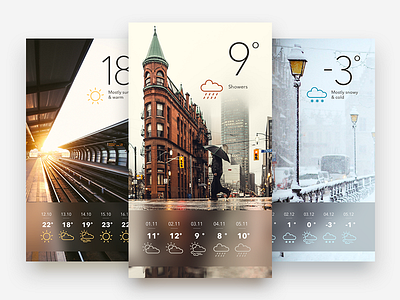 Daily UI | 037 — Weather App 037 daily rainy sunny ui ux weather