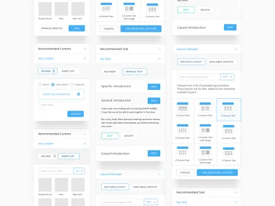 UpMail Content Management Tools blue editing email interface platform saas startup template templating ui ux