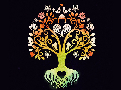 seasons greetings tree concept concept holiday card tree of life