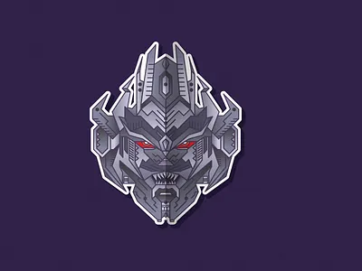 Megatron design follow graphicdesign illustration logo megatron shot transformers vector