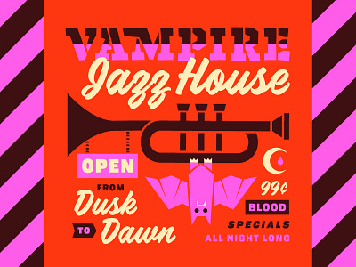 Lost Type Takeover #2 bat blood jazz lost type moon trumpet type vampire