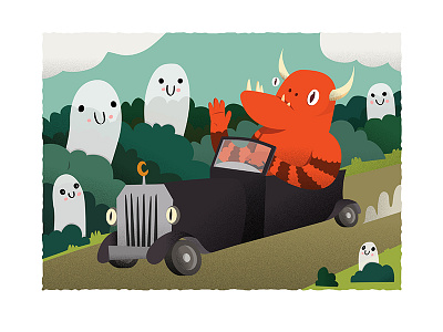 Haunted Highway design graphic design halloween illustration monster spooky