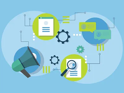 DigitalMarketer Customer Journey Illustration digital marketing e learning flat design graphic design web graphic