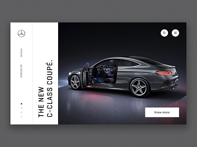 Mercedes Landing cars clean ecommerce landing menu mercedes minimal navigation typography ui