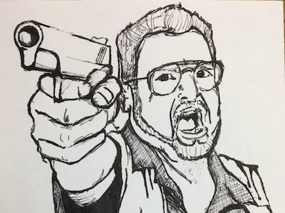 Over the Line inktober inktober2017 lebowski sketches