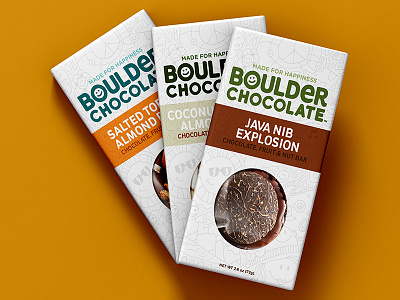 Boulder Chocolate packaging boulder chocolate colorado craft chocolate fun happy illustration snack sweet tasty