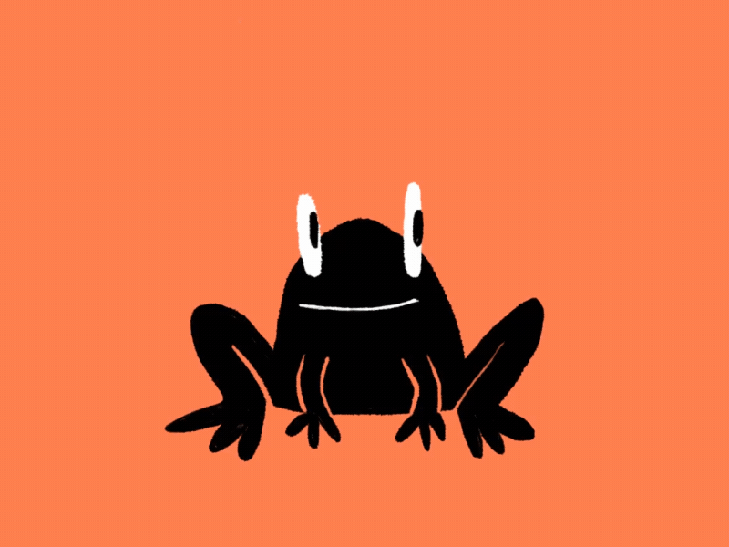 Frog animation celanimation frog gif loop orange rain