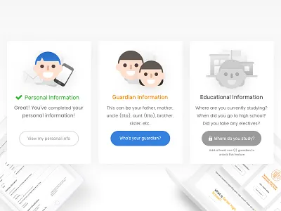 Edukasyon.ph Student Profile cards education edukasyon.ph form icons illustrations minimal profile student student profile ux ux design