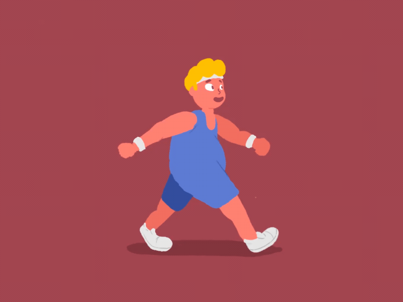 Walk cycle practice animation exercise gif loop rough animator walk cycle