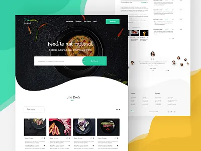 Book.eat restaurant website booking debut landingpage restaurant template ui ux webdesign website