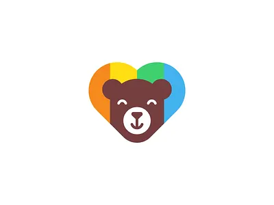 LGBT / bear / logo design animal bear cute friendly heart lgbt love mascot
