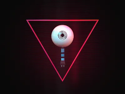 Barcode Eye barcode cyber cyber punk eye neon triangle