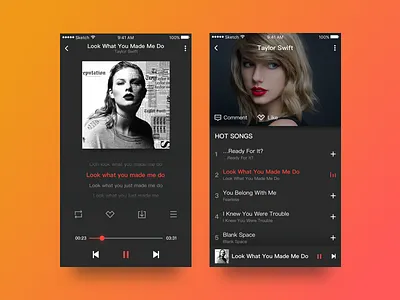 Hello dribbble! app dribbble! hello music player ui