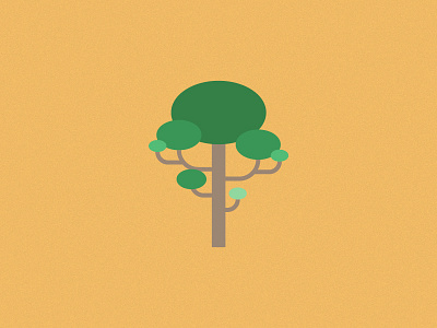 Just a Tree - 3 flat design green illustration tree vegetation