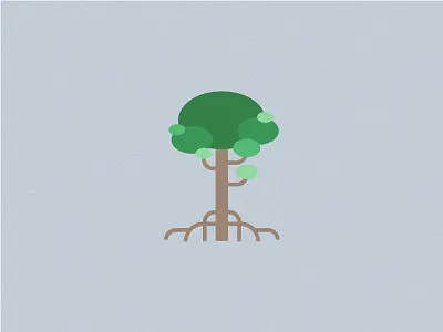 Just a Tree - 5 flat design green illustration tree vegetation