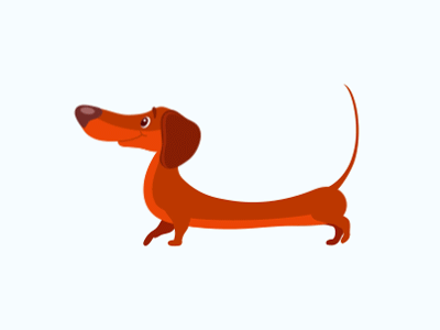 Walking Dog animate cartoon cute dachshund dog german badger dog gif vector walking