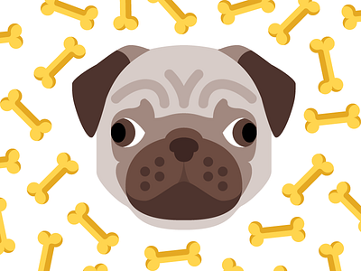 Pug Life animal color icons dog flat flat icon graphic design icon icons pet pug pug life