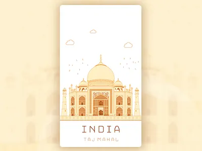Taj Mahal india mahal painter taj travel 插画 泰姬陵