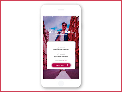 Login 2.0 app login screen app ui forgot password iphone iphone mockup login now login screen onboarding ui uiux ux welcome back