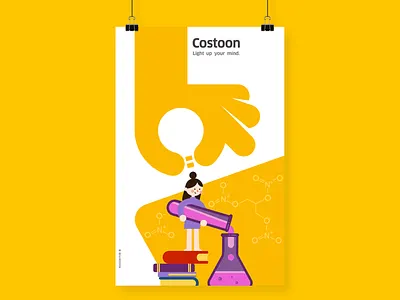 Costoon Chemistry branding education illustration