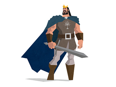 Dunedain character creative design earth flat hobbit illustration man middle tolkien