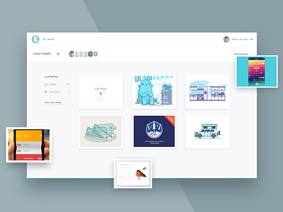 Moodboard View app application clean design iconography interface moodboard saas ui user interface users