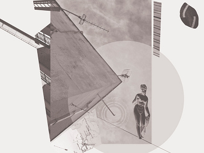 Urban Mythology II collage greek illustration mythology photography urban venus vintage wire woman