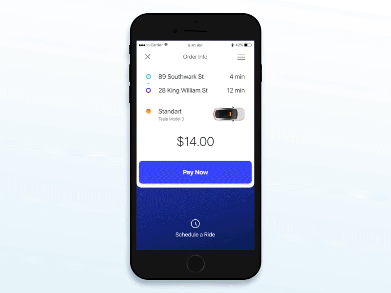 Taxi app. Part 2 animation app taxi ui ux