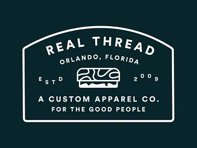 Real Thread Badge 2 badge brand brand identity branding icon identity illustrator print