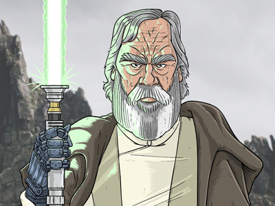 Skywalker character design drawing illustration