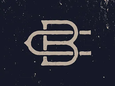 Personal Logo baseball cb logo monogram monoline type vintage