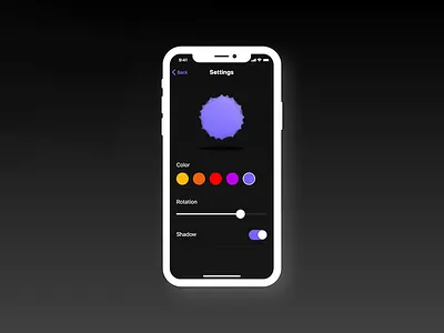 Shapy Polygon Settings - 007 007 color daily icon minimal polygon settings slider toggle ui ux