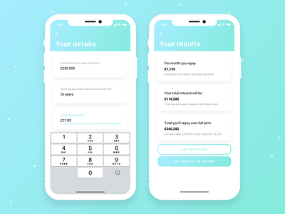 🏡 DailyUI #004 - Mortgage Calculator app calculator challenge dailyui iphone x mobile mortgage ui