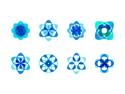 101817 branding gradient icon identity logo mark snowflake tech